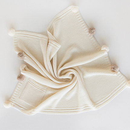 Blanket POMPON milk apero