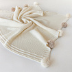 Blanket POMPON milk