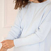 Sweater with embroidery MOTTO milky