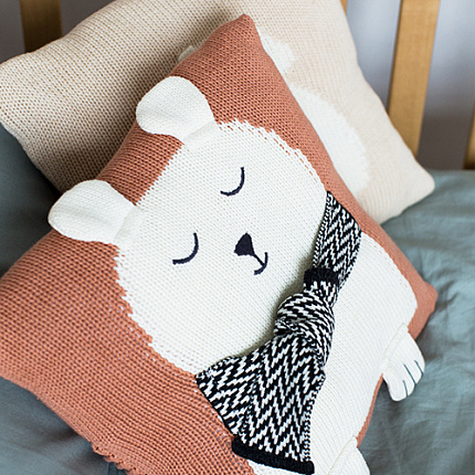 Pillow BEAR terracotta apero