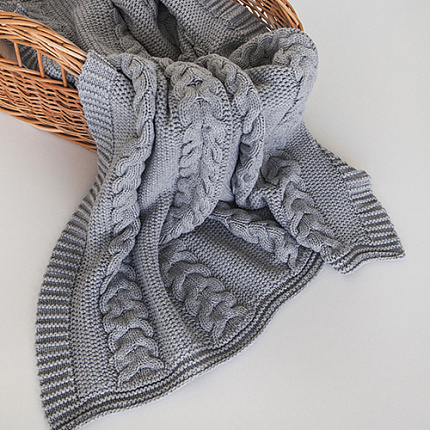 LILIAN blanket light gray apero