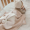 BUNNY blanket with eco-cotton lining wheat